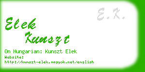 elek kunszt business card